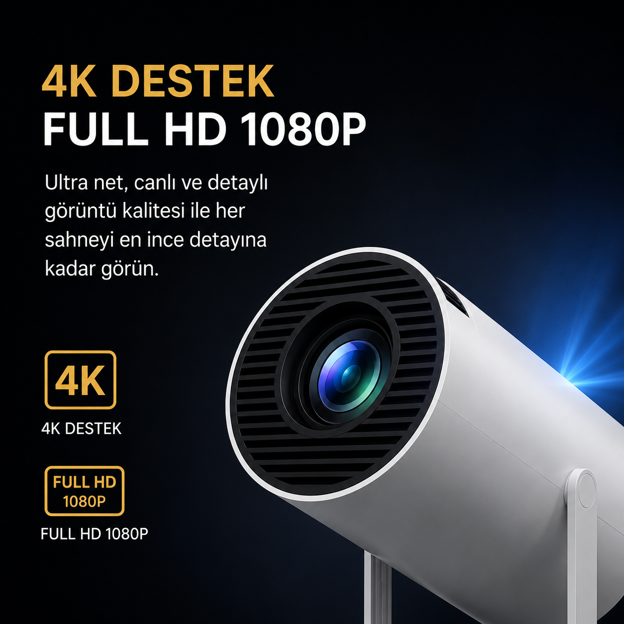 4K Destekli Projeksiyon Cihazı